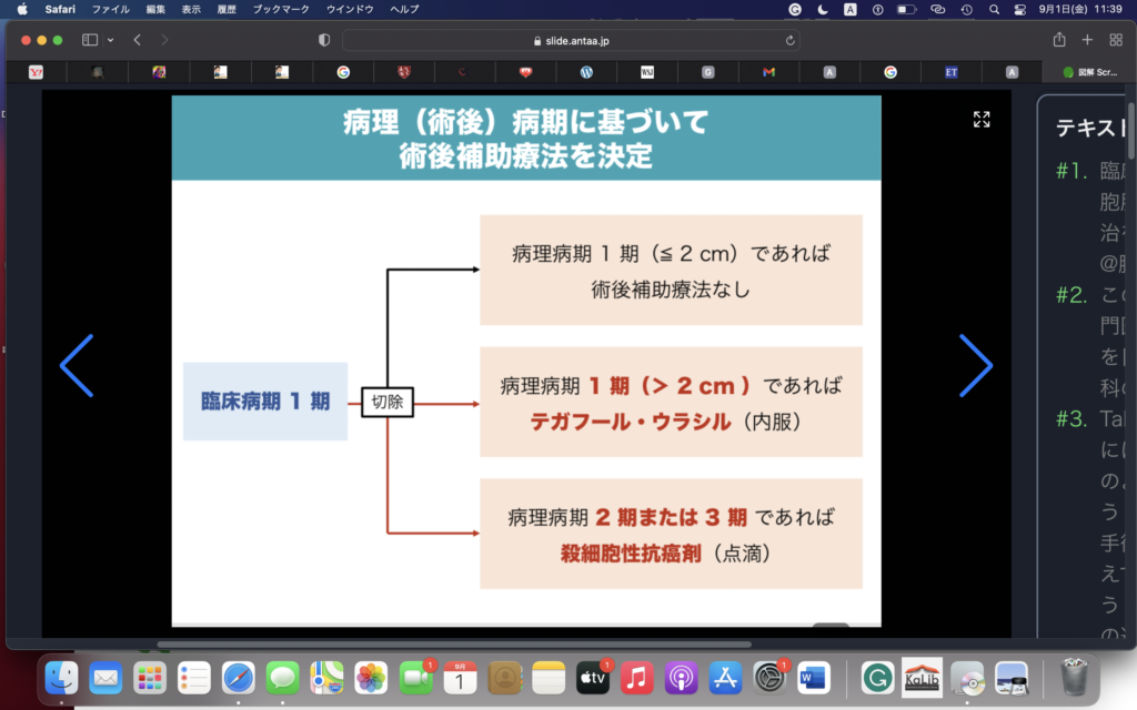 一般的な肺癌術後化学療法の効果
